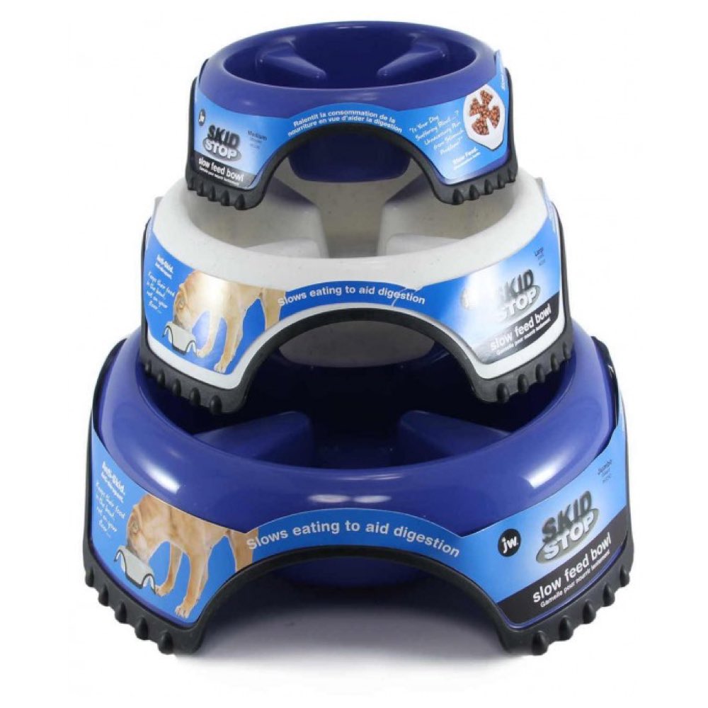 JW Pet Skidstop Slow Feed Pet Bowl