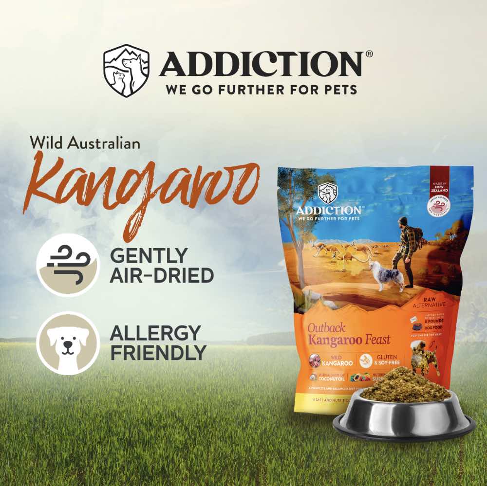 15% OFF: Addiction Outback Kangaroo Feast Grain Free Raw Alternative Dog Food 2lb