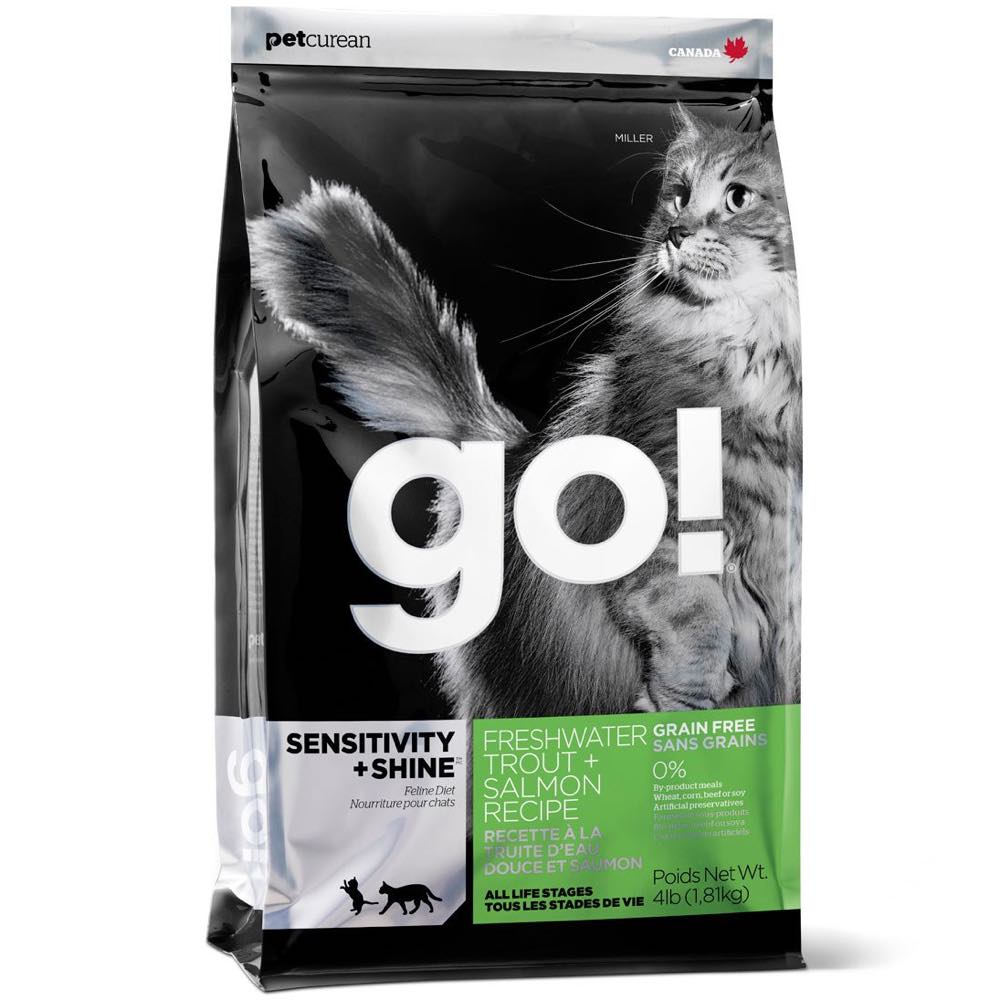 GO! Sensitivity + Shine Freshwater Trout + Salmon Recipe Dry Cat Food