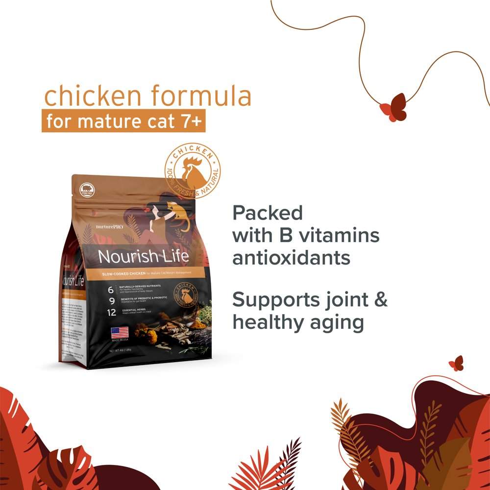 20% OFF: Nurture Pro Nourish Life Chicken Mature 7+ Formula Dry Cat Food