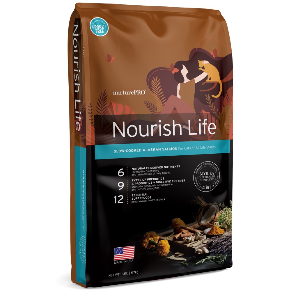20% OFF: Nurture Pro Nourish Life Alaskan Salmon Indoor Kitten & Adult Formula Dry Cat Food