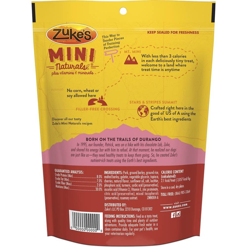 Zuke's Mini Naturals Pork Recipe Dog Treats